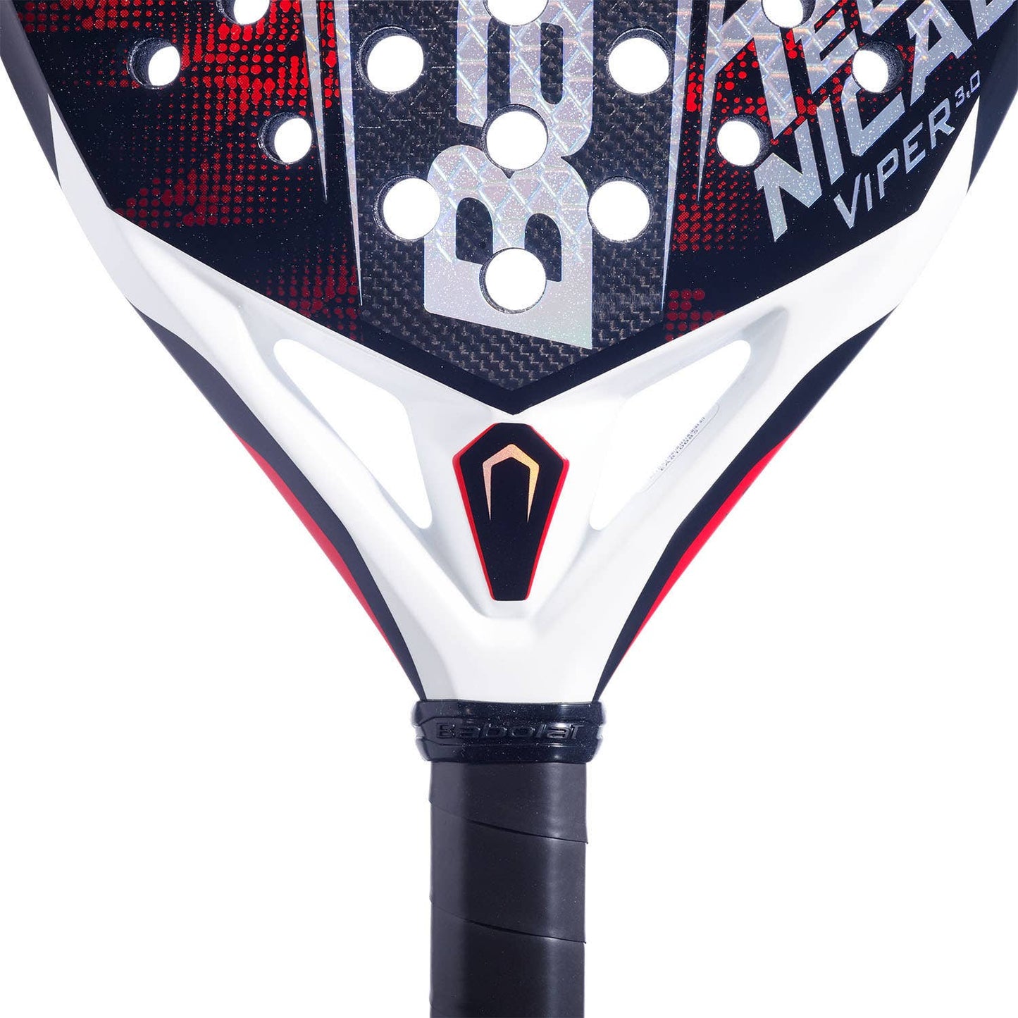 Babolat Technical Viper 3.0 Padel Racket white frame with navy red graphic design on Tampa Home & Garden Store