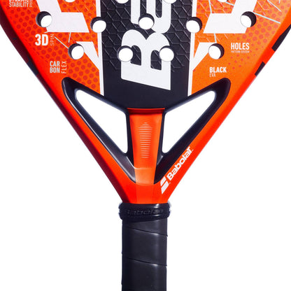 Babolat Veron Juan Lebron 3.0 padel racket orange black design with Babolat logo and textured grip on Tampa Home & Garden Store