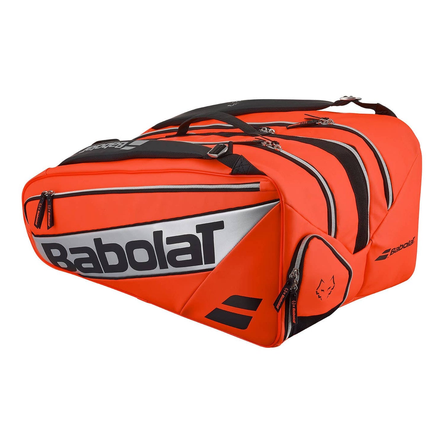 Babolat Padel Bag RH PRO Juan Lebron 2nd Gen orange with multiple zipped compartments on Tampa Home & Garden Store