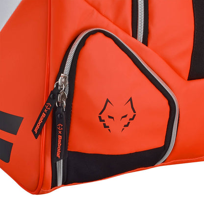 Babolat Padel Bag RH PRO Juan Lebron 2nd Gen orange with silver zippers and logo on Tampa Home & Garden Store