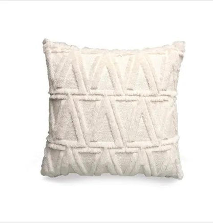 Plush Solid Color Sofa Pillowcase for Living Room