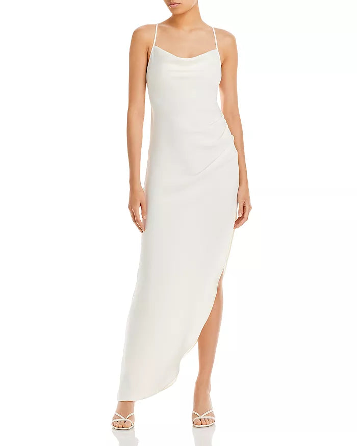 Aqua Womens Halter Cowl Neck Maxi Dress by Vanessa Jane, ivory, new with tags on Tampa Home & Garden Store