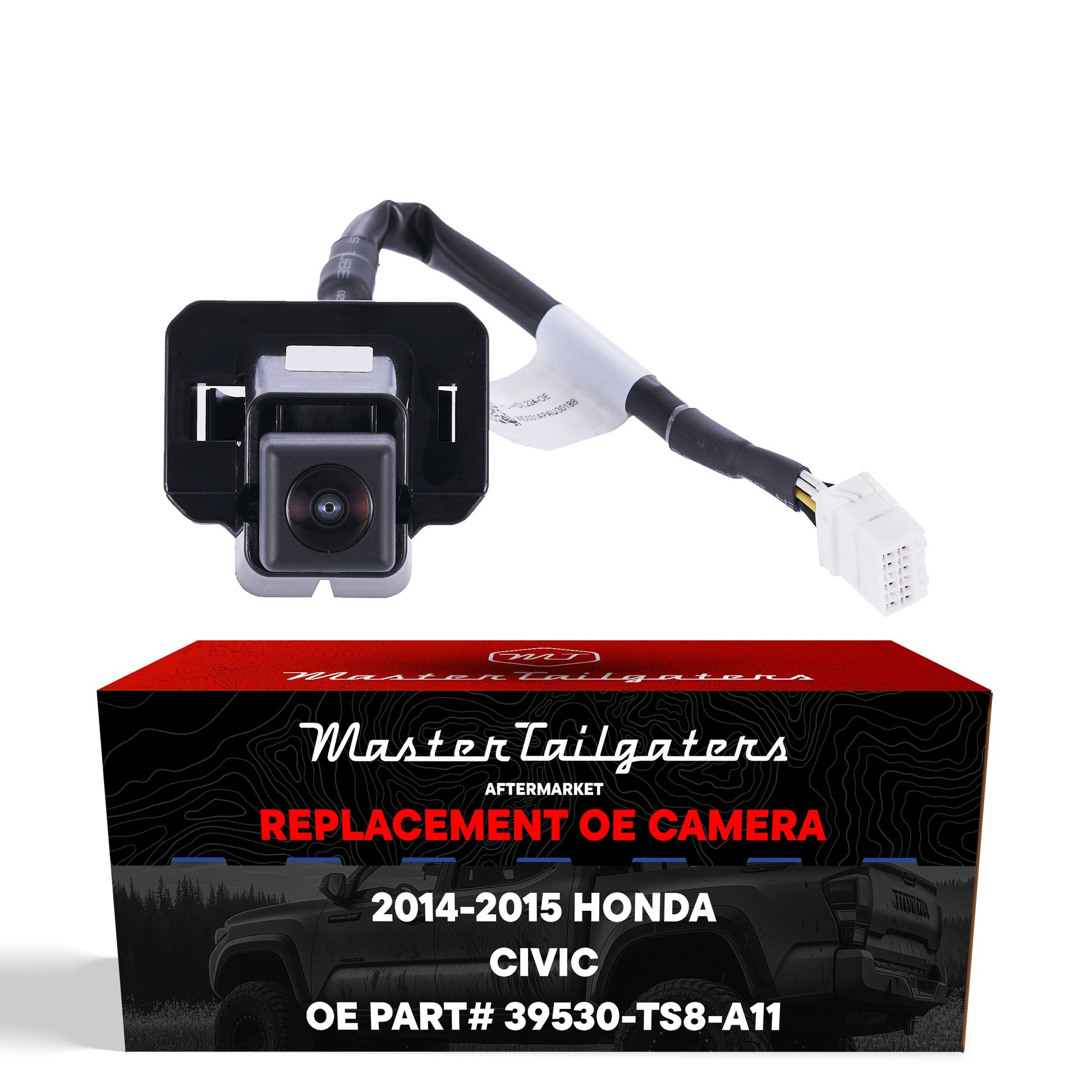 Master Tailgaters OEM backup camera for Honda Civic 2014-2015 with wide lens and wiring harness on Tampa Home & Garden Store