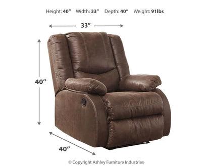 Bladewood Recliner, brown leather reclining chair by Unique Piece Furniture on Tampa Home & Garden Store
