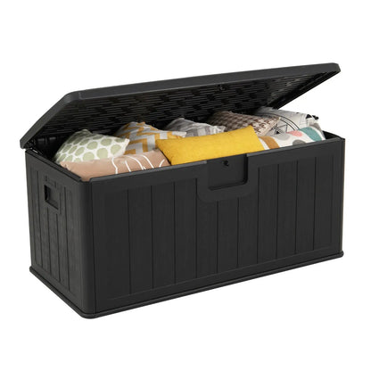 100 Gallon Large Deck Box With Lockable Lid