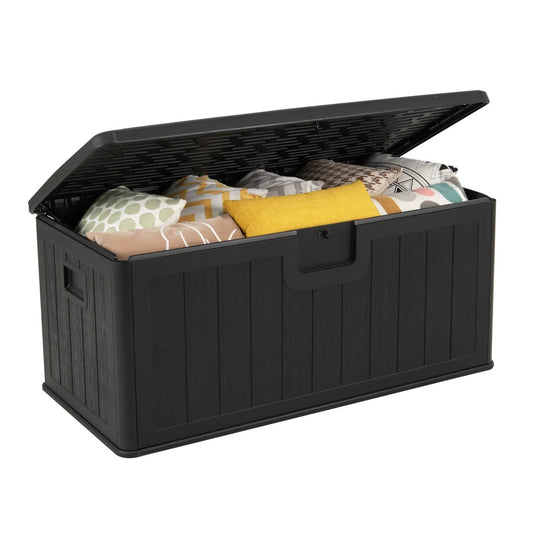 100 Gallon Large Deck Box With Lockable Lid