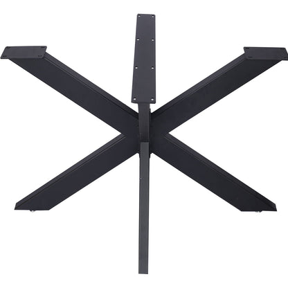 Steel table base with spider legs in black finish and central column HouseOfZazla on Tampa Home & Garden Store