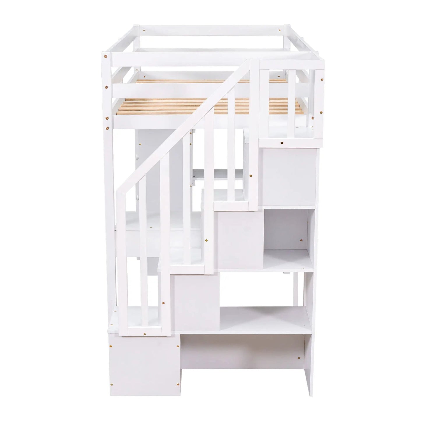 Loft Bed with Storage Drawers Desk and Stairs