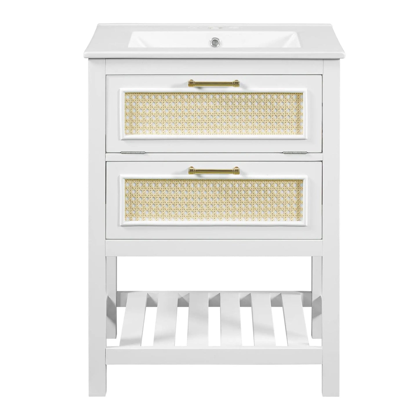 Modern Vanity With Integrated Sink and Cabinet