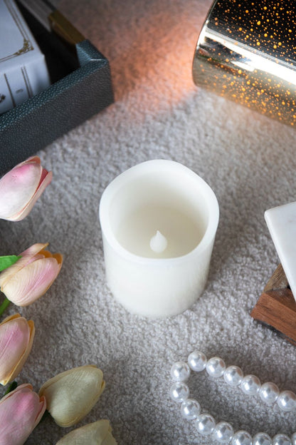LED Candles With Remote Timer Set Of 3 Ivory