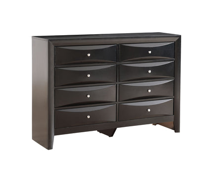 Marilla dresser with molded resin fronts by HouseOfZazla in black finish, multiple colors on Tampa Home & Garden Store
