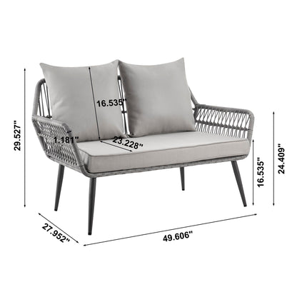 the Portofino Four Piece Outdoor Lounge Set