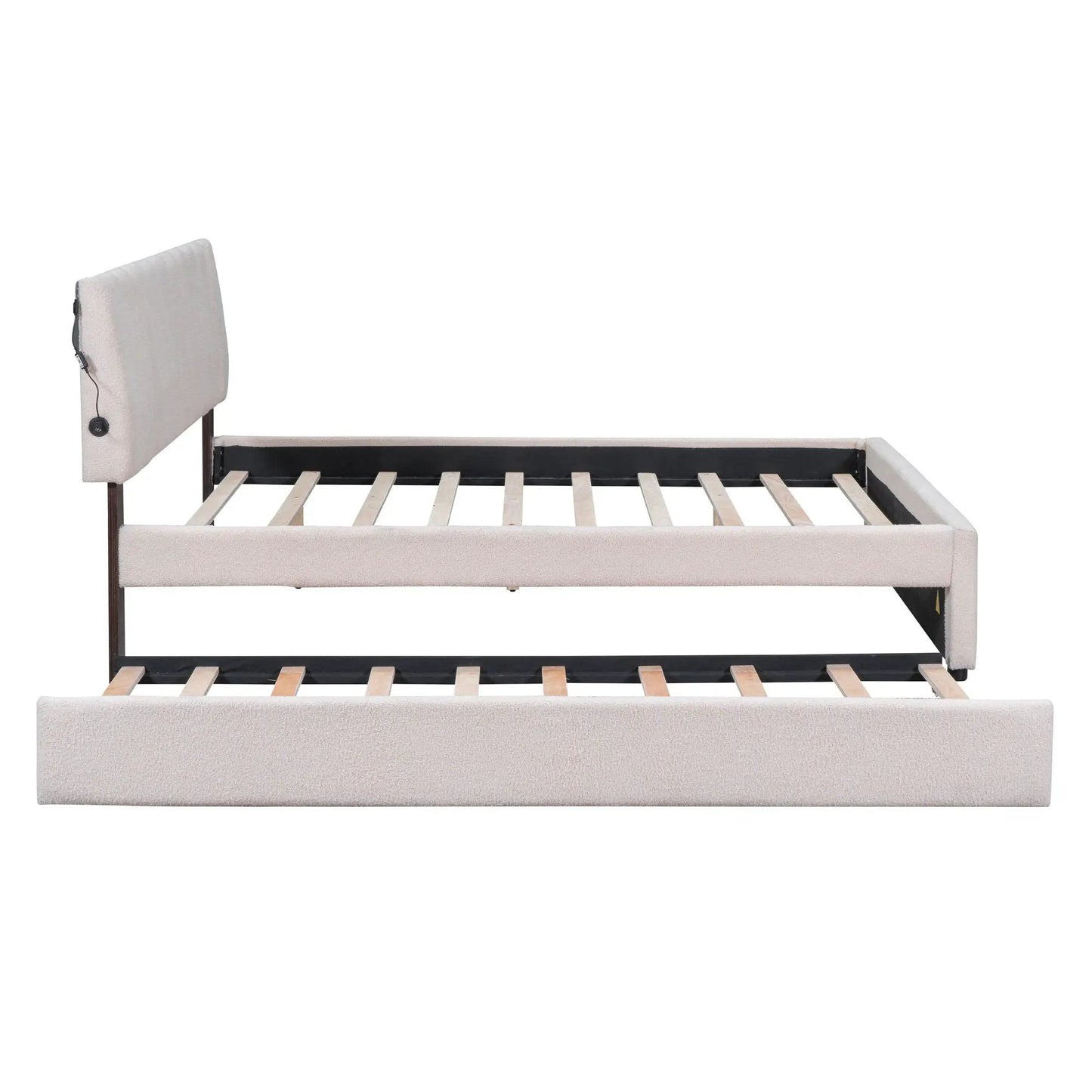 Upholstered Platform Bed With Trundle System