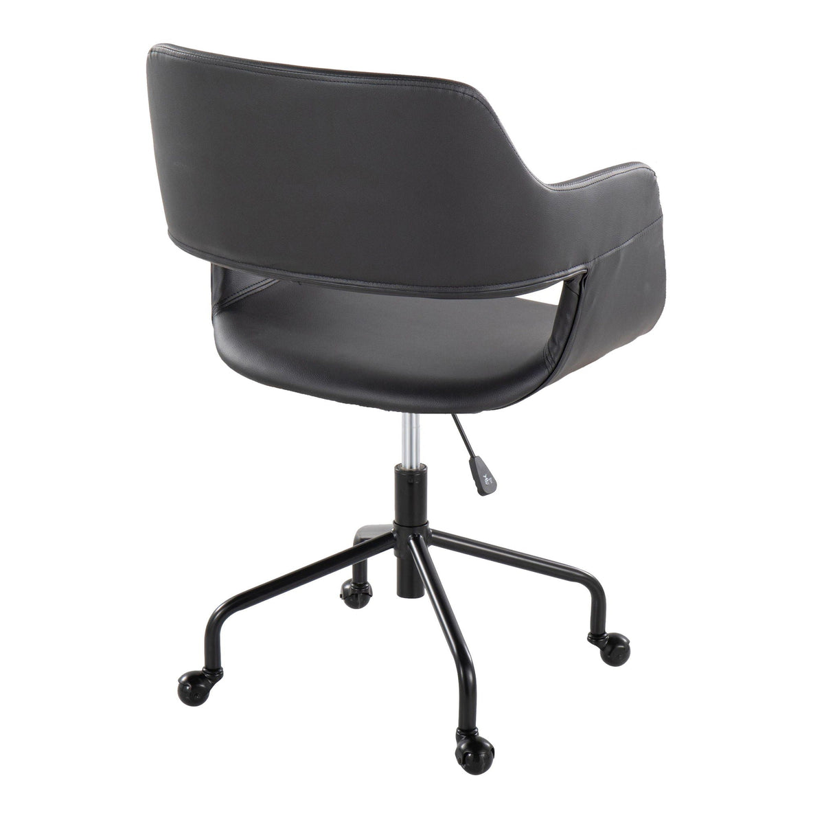 Contemporary adjustable office chair black faux leather by HouseOfZazla on Tampa Home & Garden Store