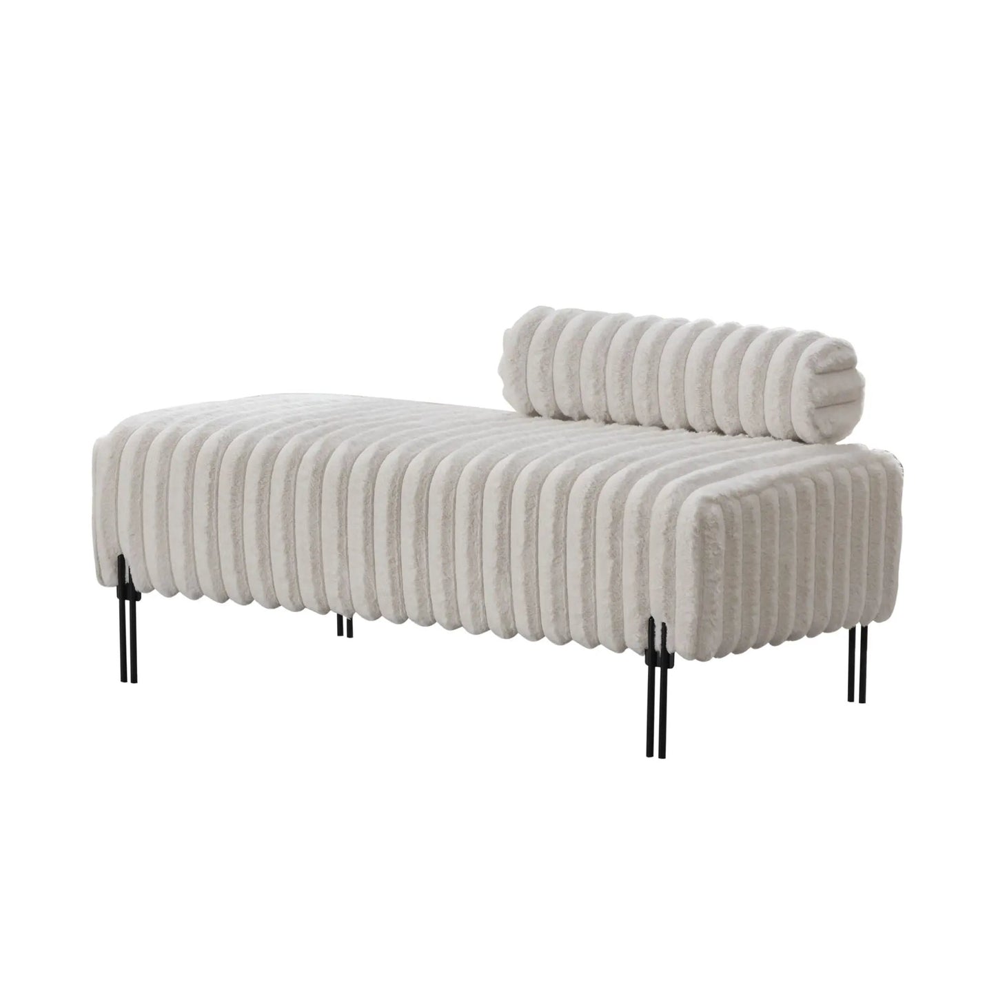 Mini Loveseat With Adjustable Backrest and Fur