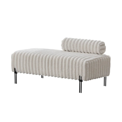 Mini Loveseat With Adjustable Backrest and Fur