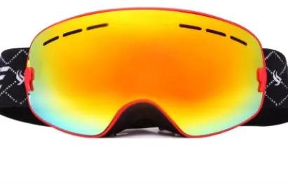 Children's ski goggles with red frame and orange-yellow mirrored lens FLIPSTYLEZLLC on Tampa Home & Garden Store