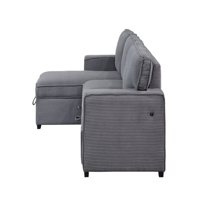 Territory Modern Pull Out Sofa Bed and Gray