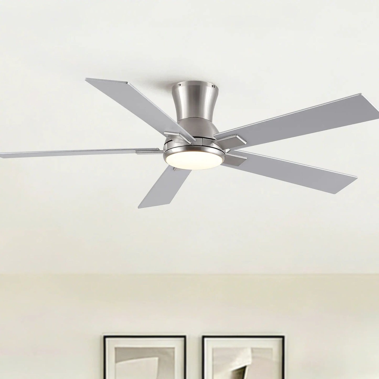 Low Profile Flush Mount Led Ceiling Fan Light
