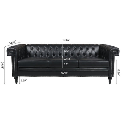 Traditional Square Arm Sofa and Soft Cushions