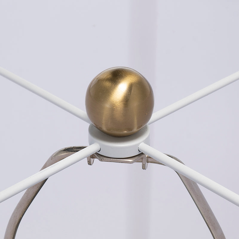 D13x22.2 Table Lamp with gold globe finial and white metal arms on Tampa Home & Garden Store