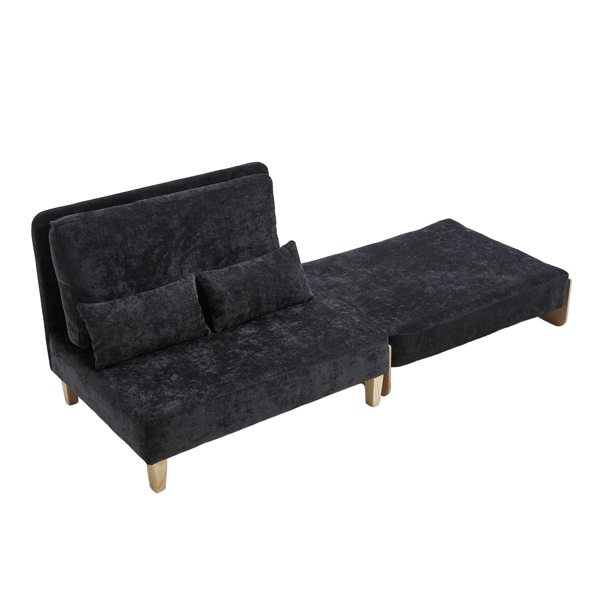 Mid Century Modern 3 Pillow Foldable Sofa Bed