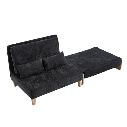 Mid Century Modern 3 Pillow Foldable Sofa Bed