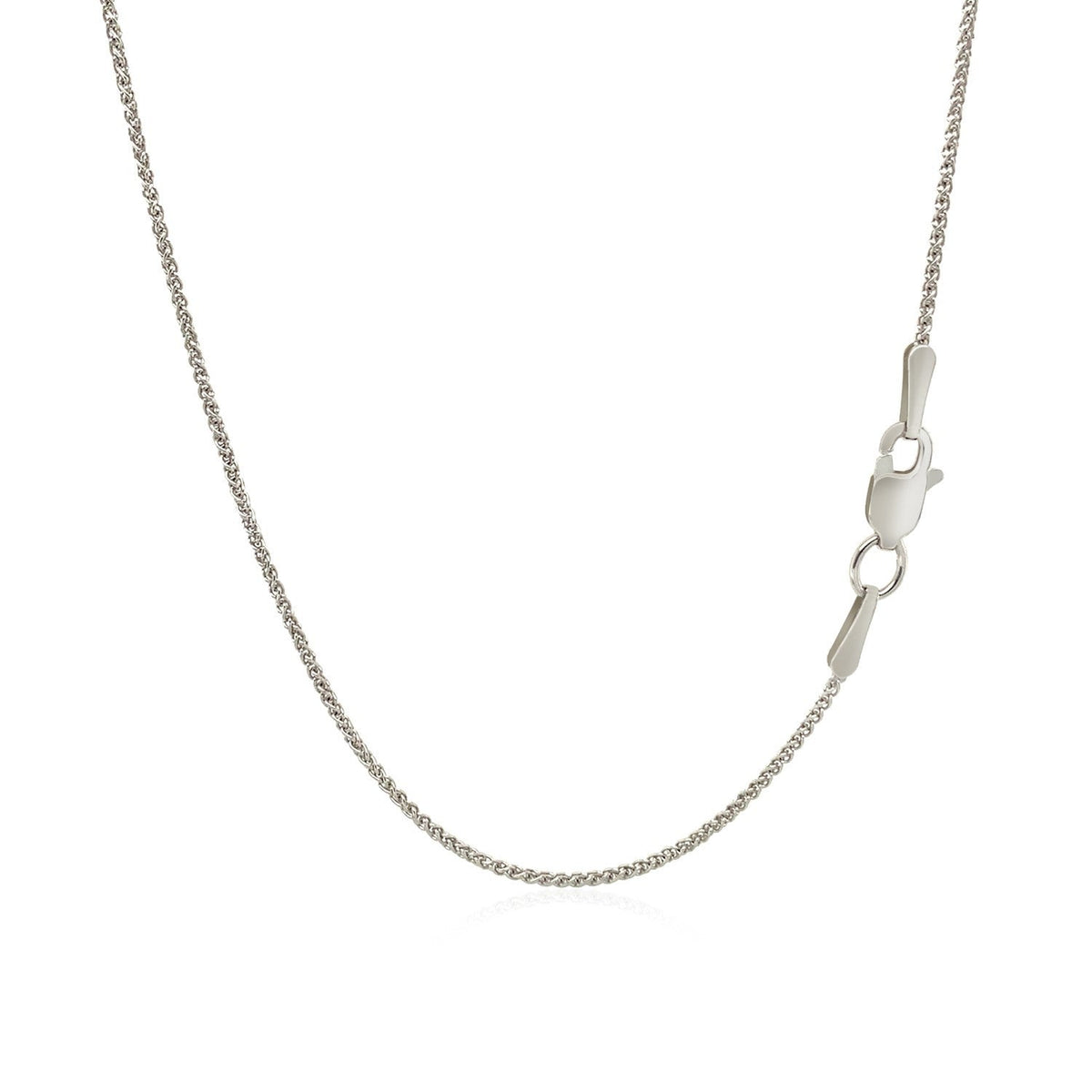 10k white gold wheat chain necklace 1.0mm with lobster clasp by Bids.com on Tampa Home & Garden Store