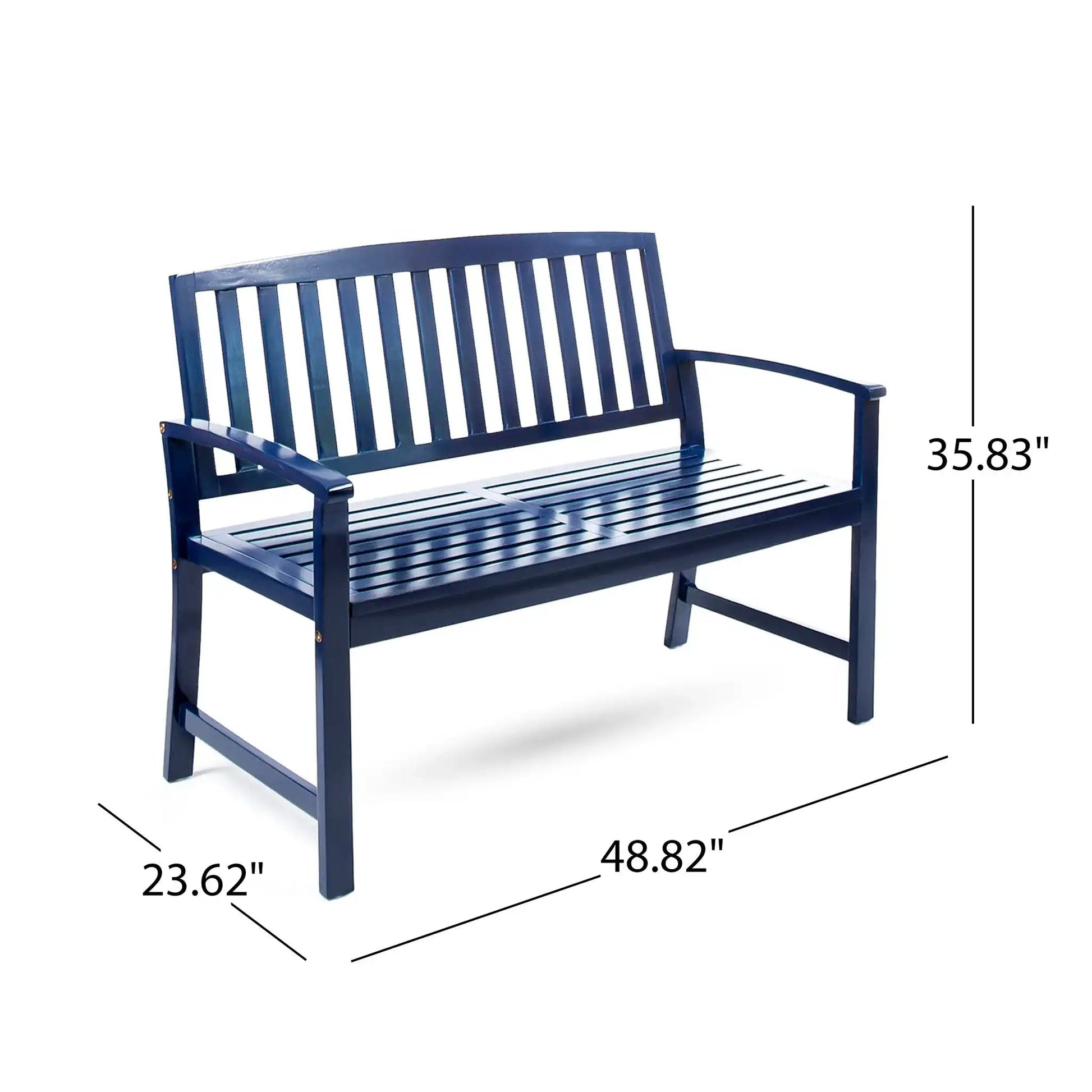 Farmhouse Style Loja Bench Indoor / Outdoor blue finish by HouseOfZazla on Tampa Home & Garden Store