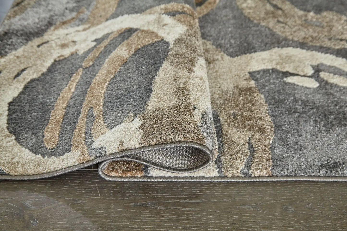 Faelyn Geometric Area Rug in Gray Brown Beige