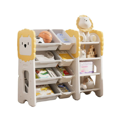 Kids Bookshelf and Toy Storage Organizers 4 Tier