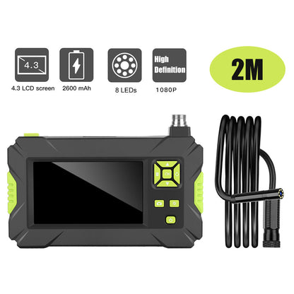 Endoscope HD camera handheld monitor with lime-green accents and long flexible probe on Tampa Home & Garden Store