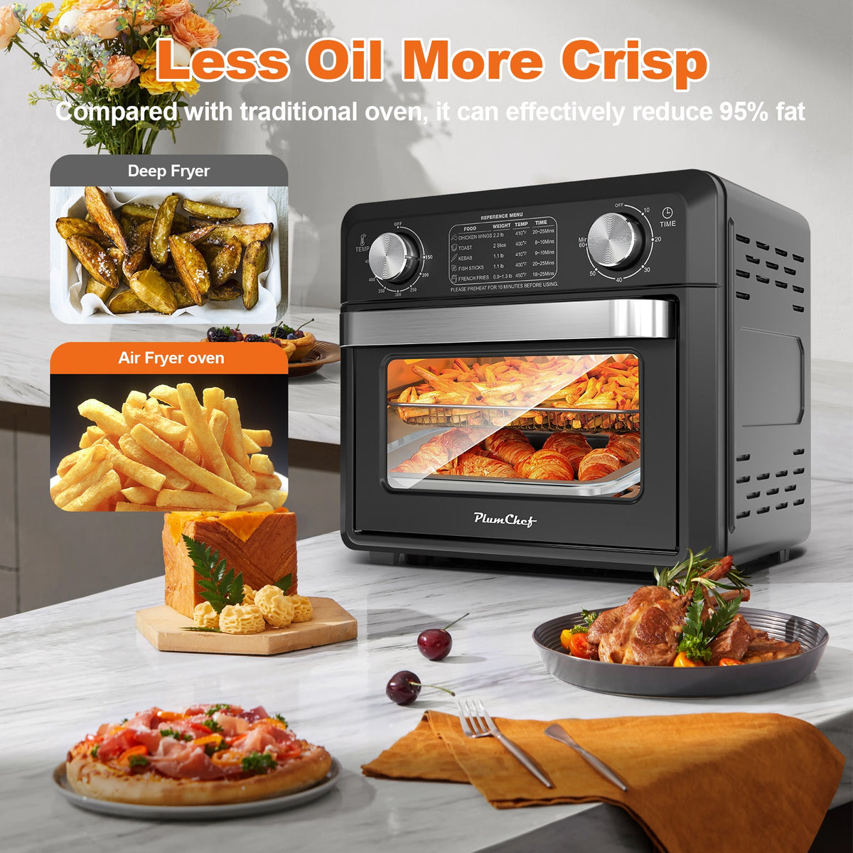 Compact 11 Qt Air Fryer for Family Meals