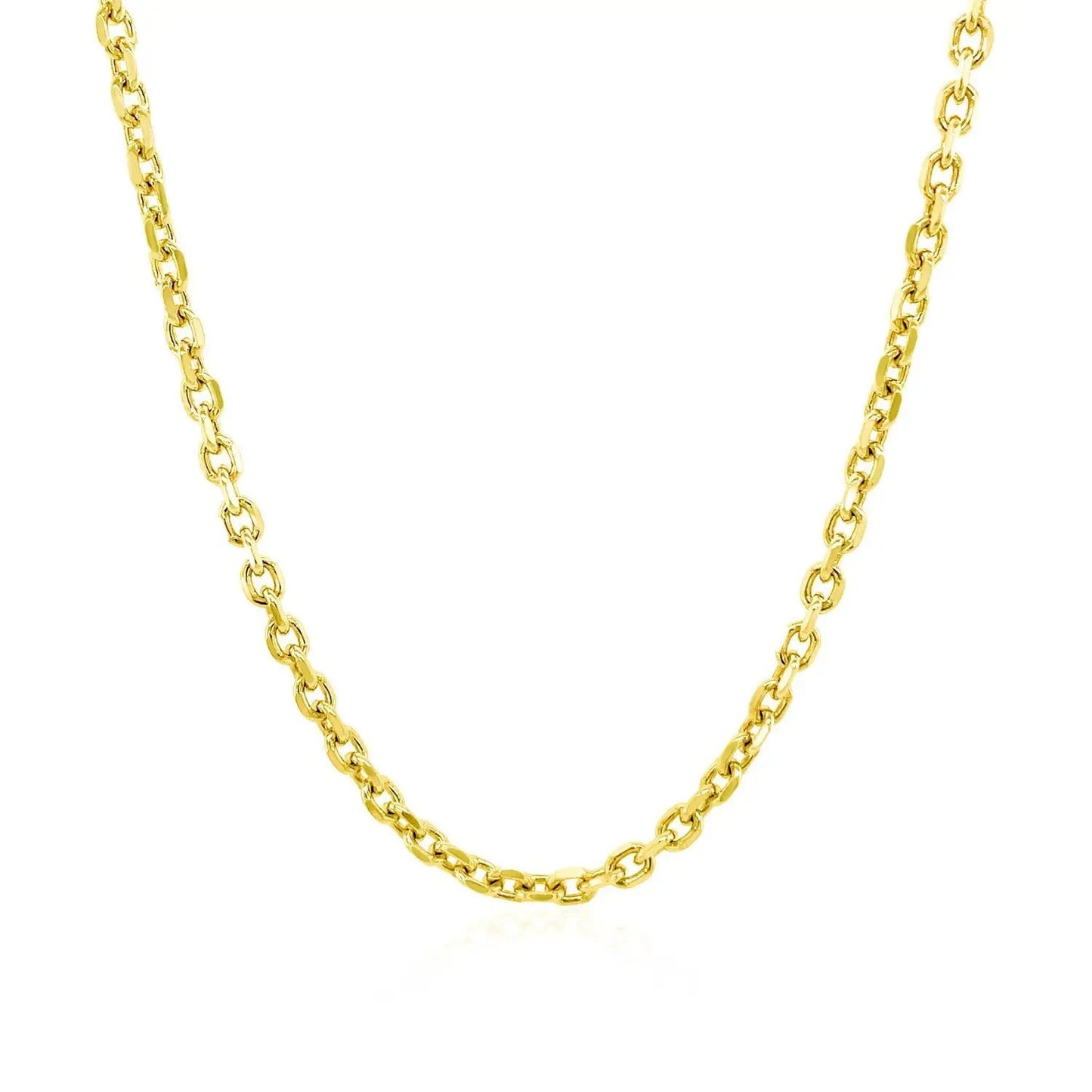 2.3mm 14k yellow gold diamond-cut cable link chain necklace by Bids.com on Tampa Home & Garden Store
