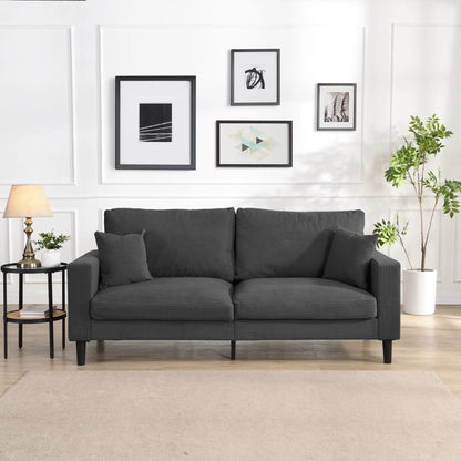 Modern Upholstered Resilience Three Seater Sofa in dark charcoal fabric on Tampa Home & Garden Store
