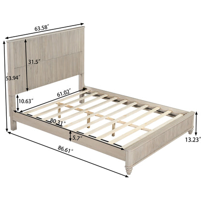Solid Wood Platform Bed and the Tall Headboard