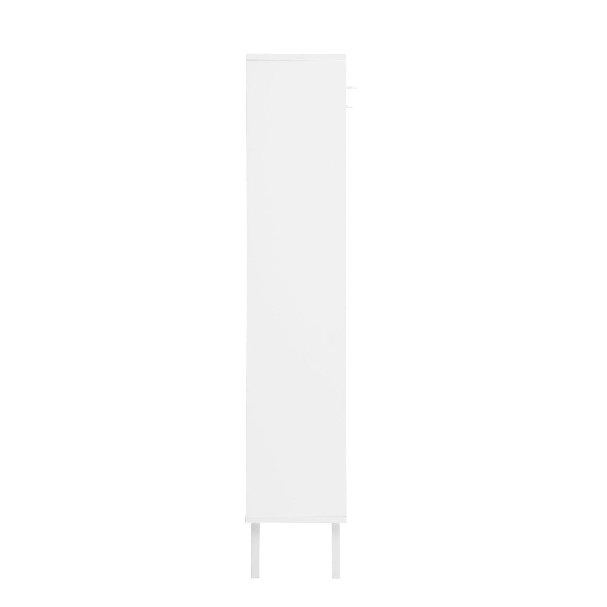Shoe cabinet HouseOfZazla 3-door white entryway shoe rack with slim profile on Tampa Home & Garden Store