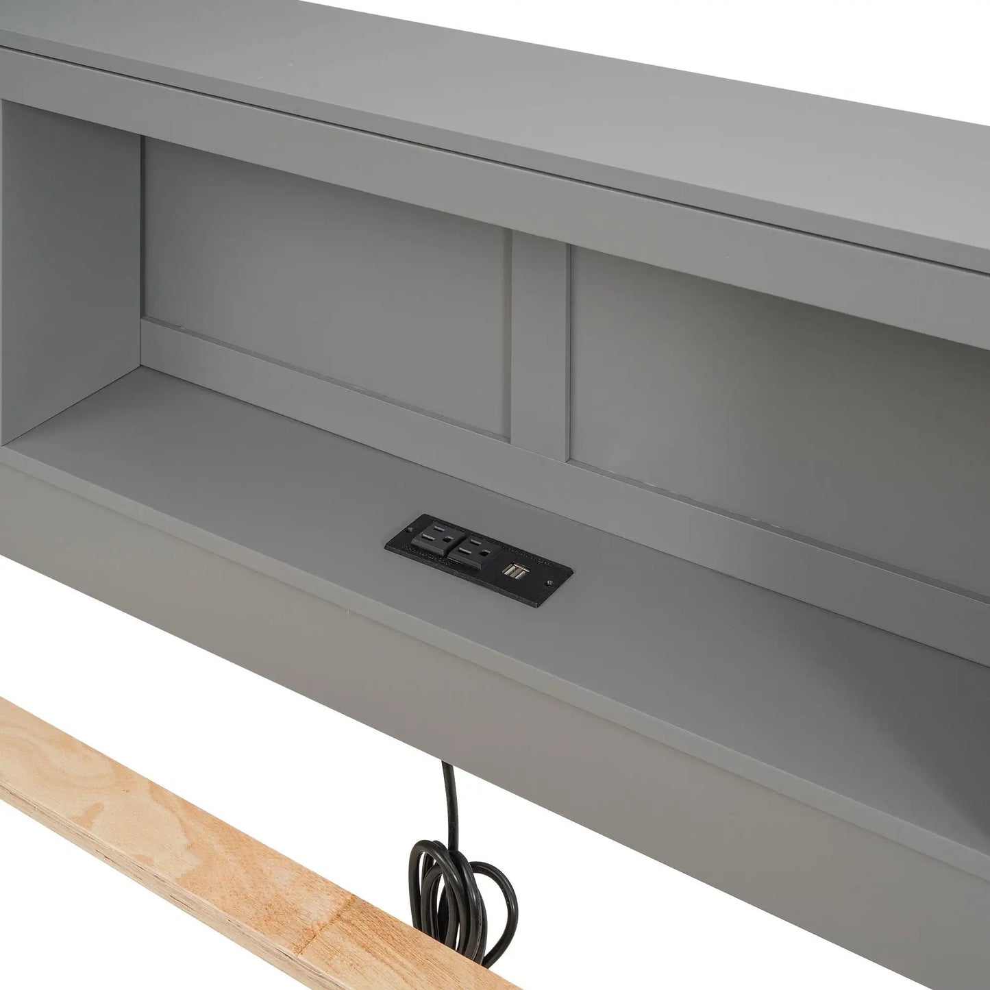 Platform Bed With Storage Headboard and USB