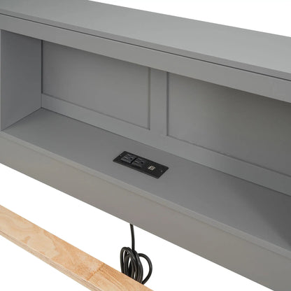 Platform Bed With Storage Headboard and USB