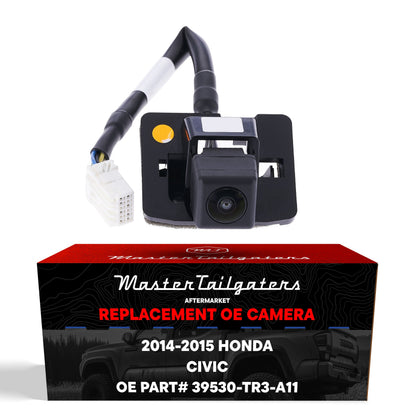 Backup camera Master Tailgaters for Honda Civic 2014-15, black housing with white connector on Tampa Home & Garden Store