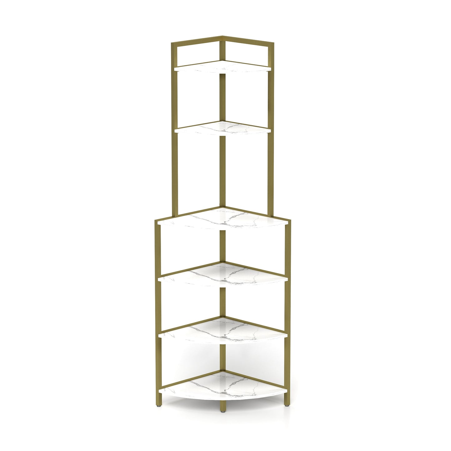 6-story corner open bookshelf, modern bookshelf, wooden frame, independent bookshelf unit, - Tampa Home & Garden Store