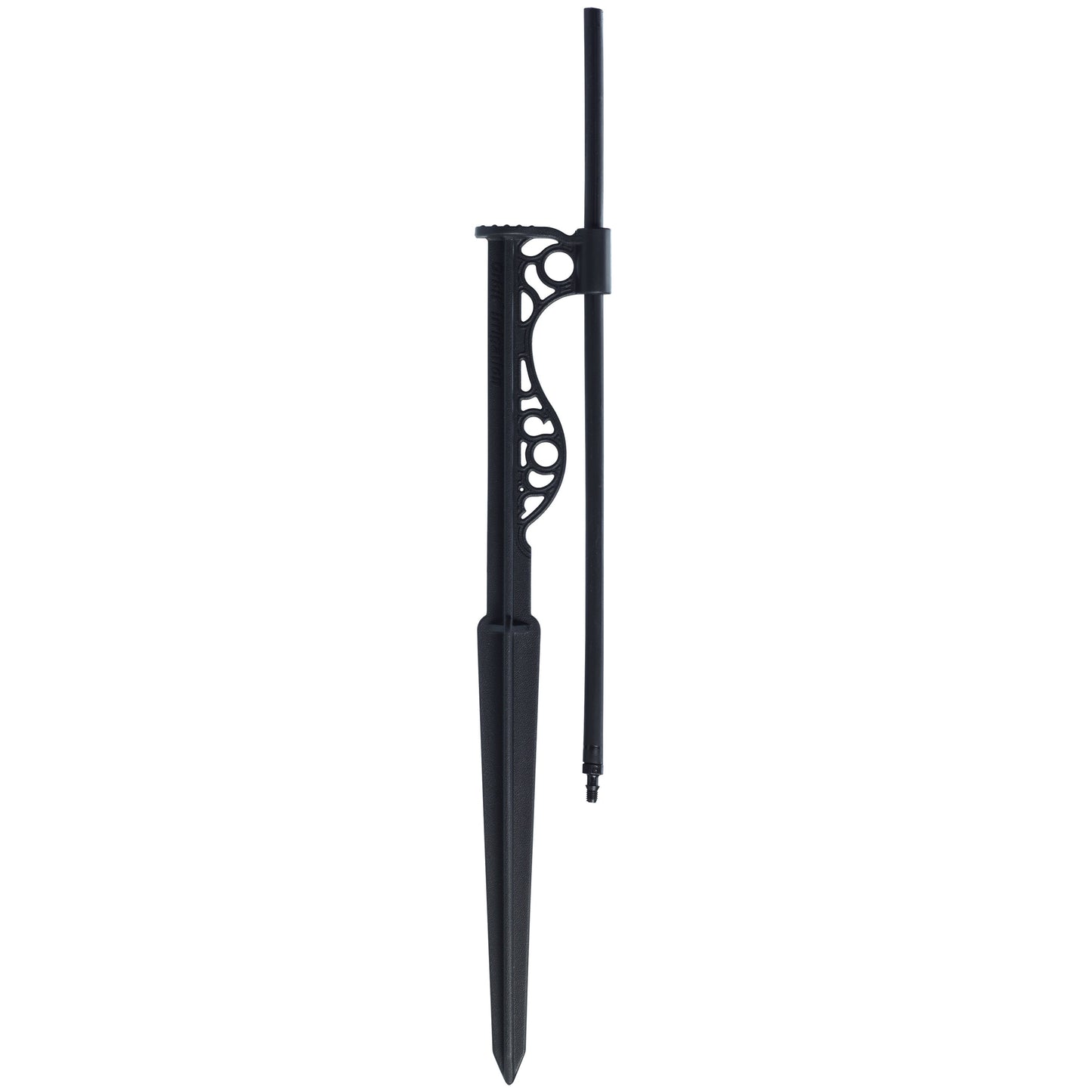 Orbit Irrigation drip stake with 1/4 in barb and 12 in extension riser, black plastic stake on Tampa Home & Garden Store