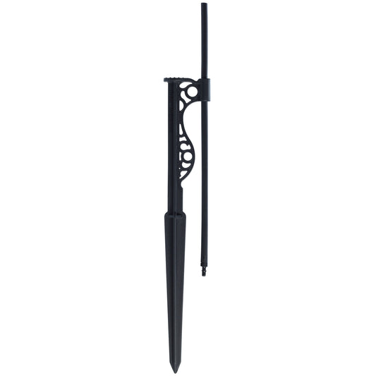 Orbit Irrigation drip stake with 1/4 in barb and 12 in extension riser, black plastic stake on Tampa Home & Garden Store