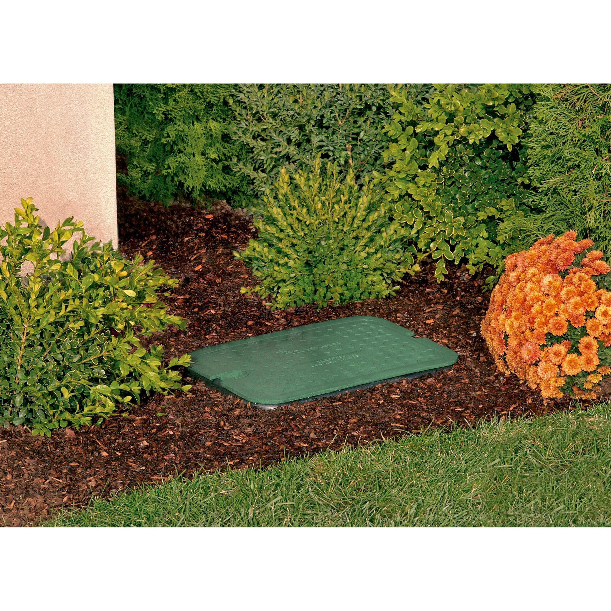 Rectangular sprinkler valve box, green plastic for underground irrigation Orbit Irrigation on Tampa Home & Garden Store