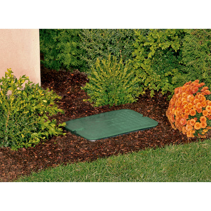 Rectangular sprinkler valve box, green plastic for underground irrigation Orbit Irrigation on Tampa Home & Garden Store