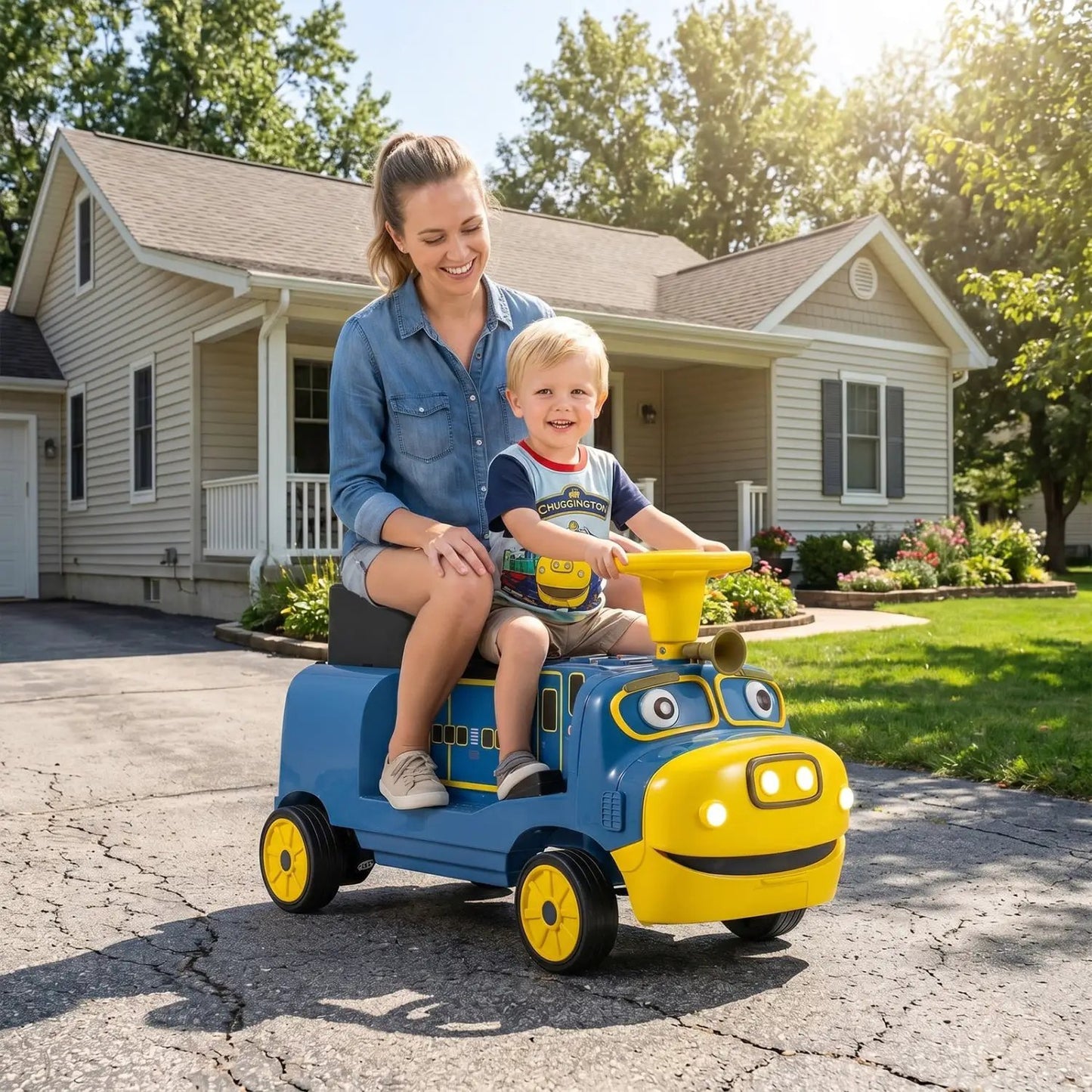 12V Kids Ride on Train with Adjustable Seat