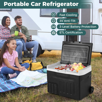 Refrigerador de coche 12 V 32 QT con panel táctil y divisor extraíble-M