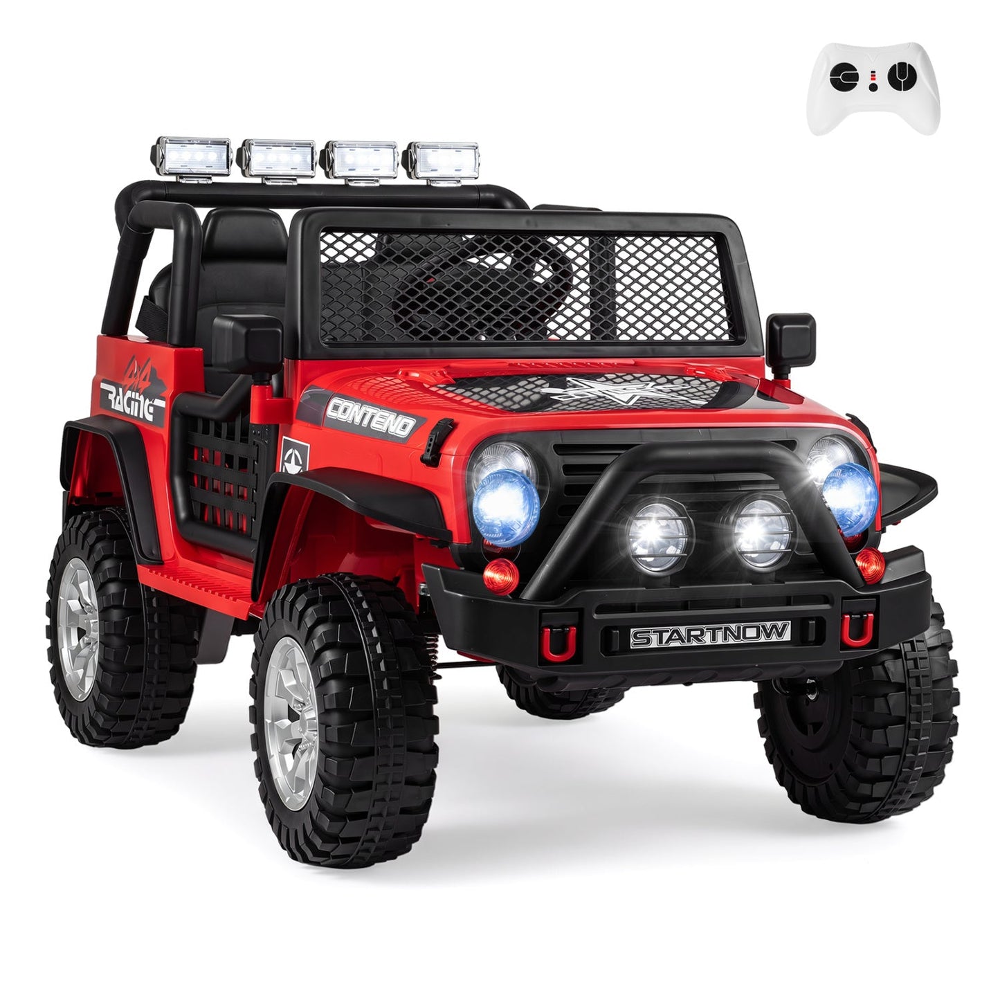 12V Electric Kids Ride-On Car 2-Seater by DirectDeals, red off-road SUV with remote control on Tampa Home & Garden Store
