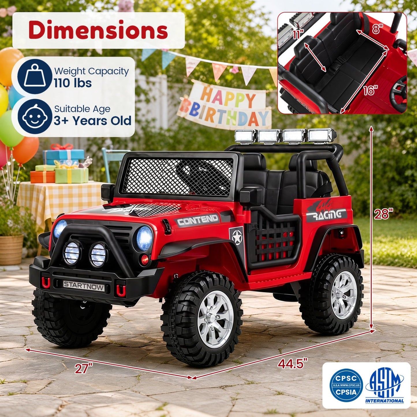 12V electric kids ride-on car 2-seater in red with remote control by DirectDeals on Tampa Home & Garden Store