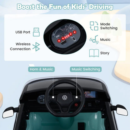 12V Electric Ride-On VW Bus with Remote and Music